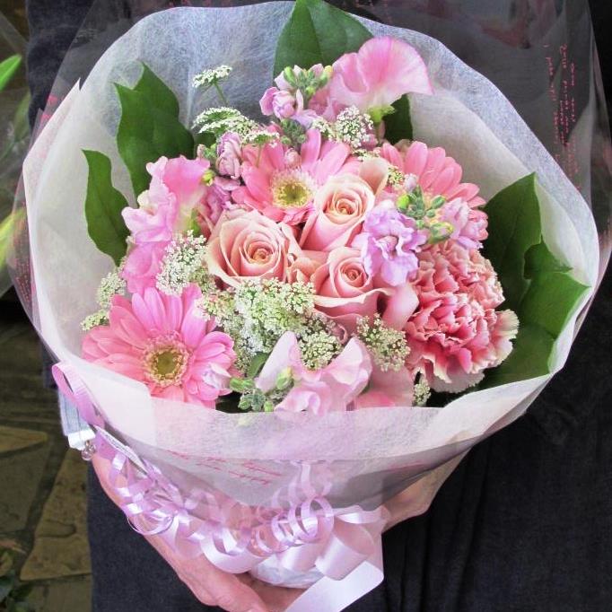 Pink Posy 泉北花園 かわいい丸い形の花束